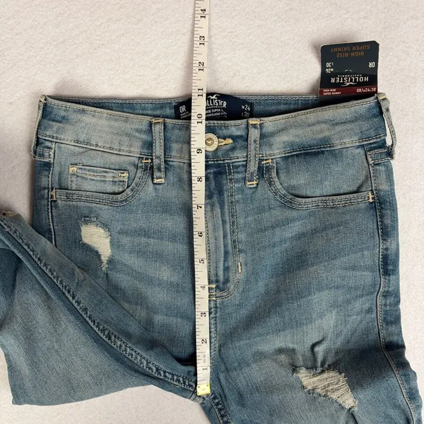 Hollister High Rise Super Skinny Jeans Women’s Size 0 24x30 Distressed NWT Y2K - Image 6