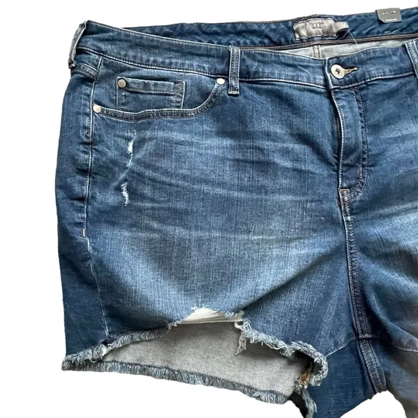 Torrid 3.5 Inch Vintage Stretch Mid-Rise Shorts Women’s Plus Size 26 Distressed - Image 5