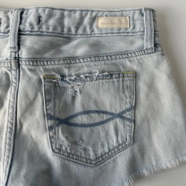 Abercrombie & Fitch Distressed Denim Womens Shorts 25 Festival Y2K Indie Sleaze - Image 9
