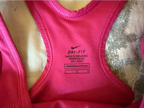 Nike Pink Dri-Fit Sports Racerback Bra Large - Image 3