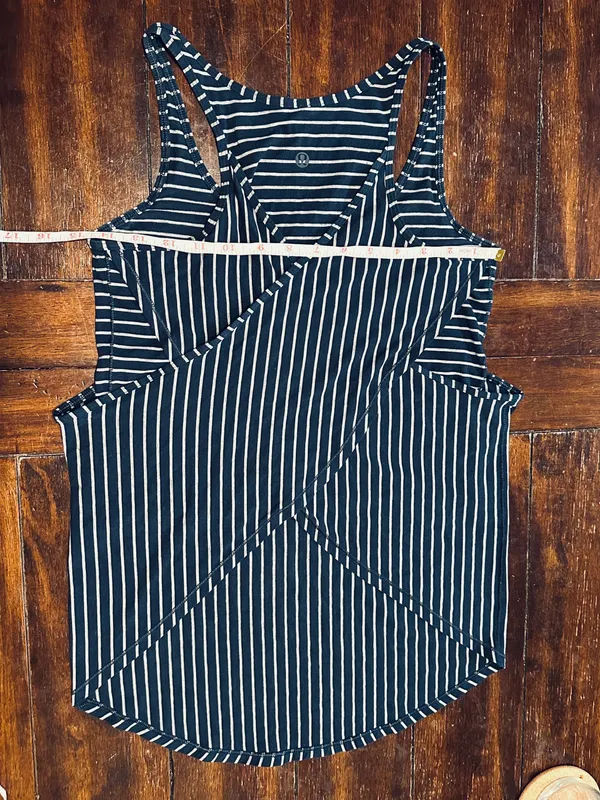 Lululemon Vita Racer Tank - West2east Stripe Inkwell Heathered Medium Grey - 4 - Image 14