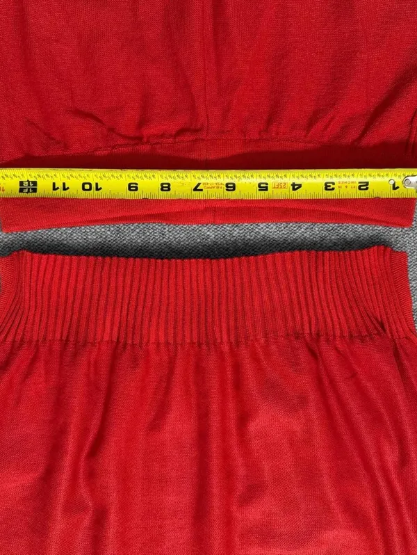 FMB Red Knit Crop Top Wide Leg Pants Set Size S - Image 5