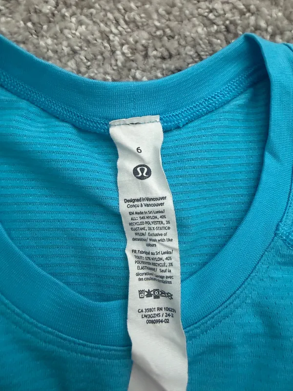 Blue Lululemon cropped swiftly tech  - Image 2