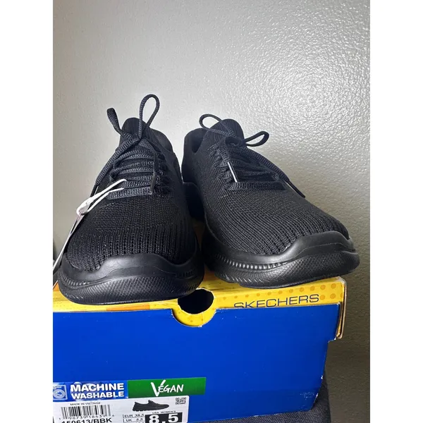 Skechers Hands Free Slip-ins Summits Plus Vibrance Black Vegan Sneakers 150613 - Image 2