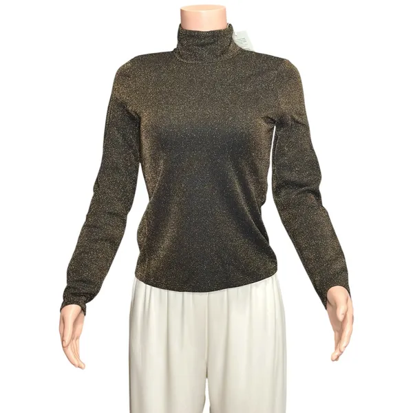 SÉZANE Omaya Long Sleeve Knit Top, Gold, Large - Image 8