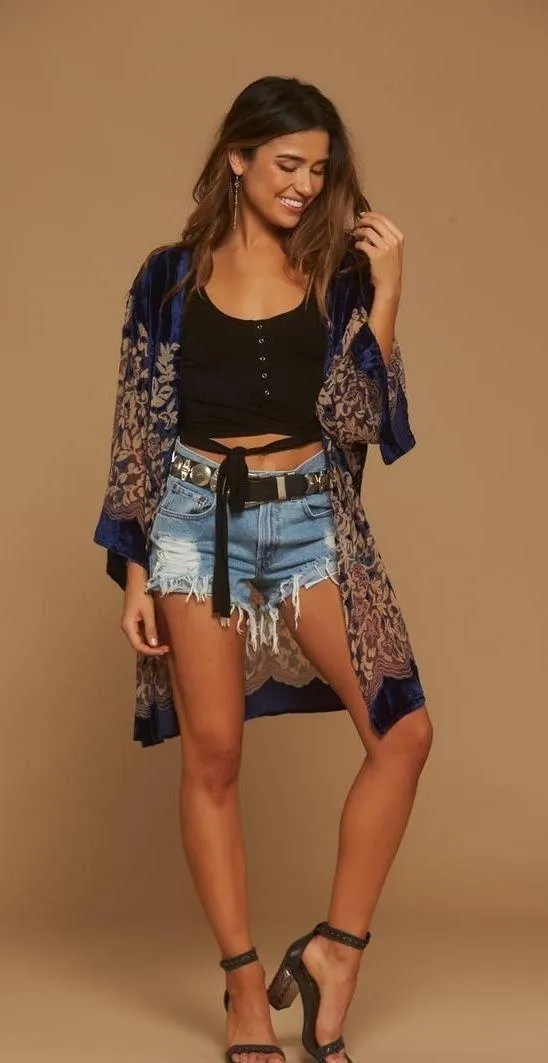 12th Tribe shawl wrap velvet festival kimono - Image 6