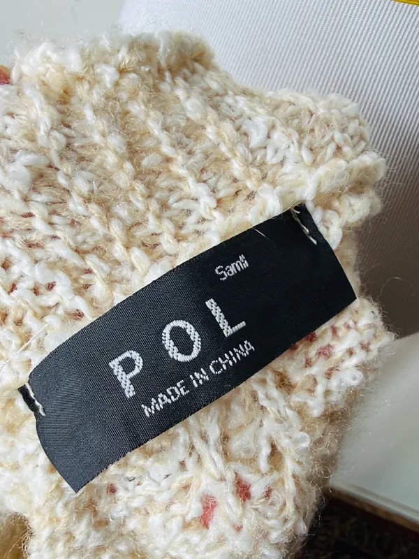 POL Ivory Chunky Knit Short Sleeve Cardigan - Image 3
