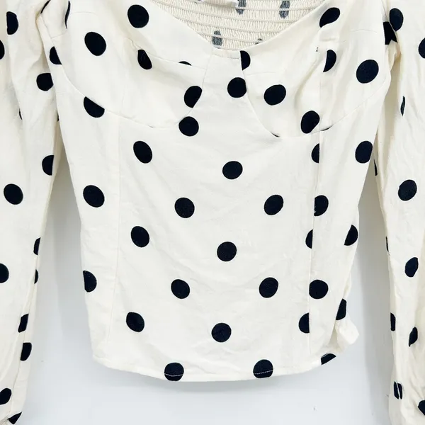 Reformation Womens Retro Polka Dot Sweetheart Bustier Romantic Reign Top Size 6‎ - Image 5