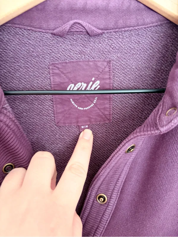 Aerie Chorewear Popover Sweatshirt Plum Medium - Image 4