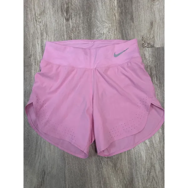 Nike Eclipse 2-in-1 Womens Dri-FIT Running‎ Shorts Pink Laser Cut Size XS - Image 2