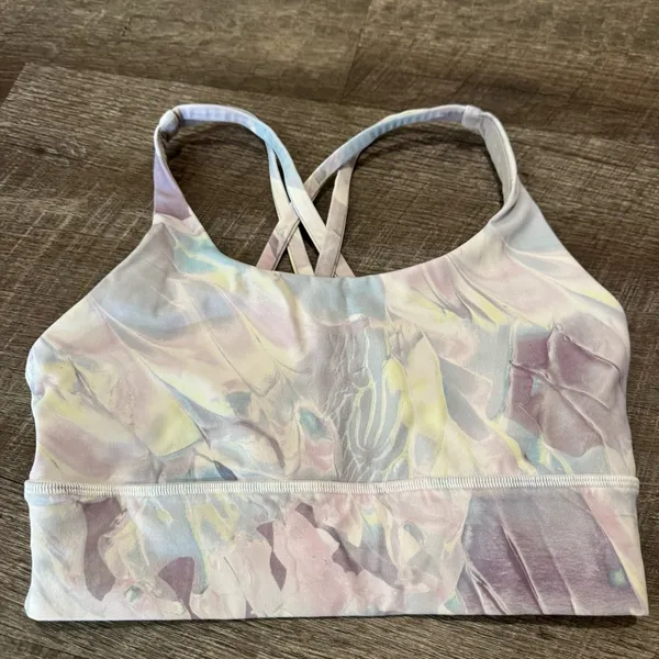 Lululemon Printed Energy Longline Sports Bra Medium Support - Image 6