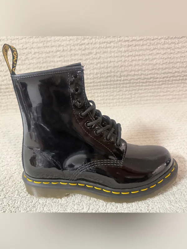 Dr. Martens 1460 Patent Leather Boots Black Women's Size 7 NEW Without Box - Image 6