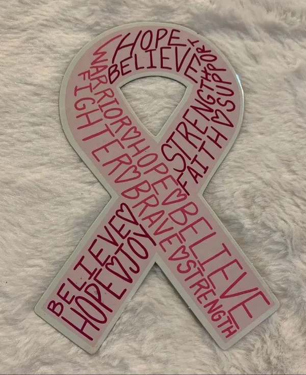Breast Cancer Awareness Scrub Top Medium - Image 5