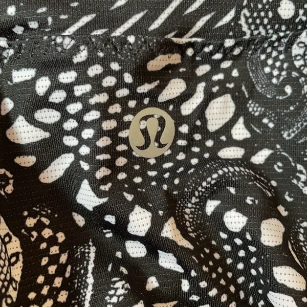 Lululemon Shift Happens Jersey Maxi Pretty Lace White Black Women's Sz 10 - Image 5