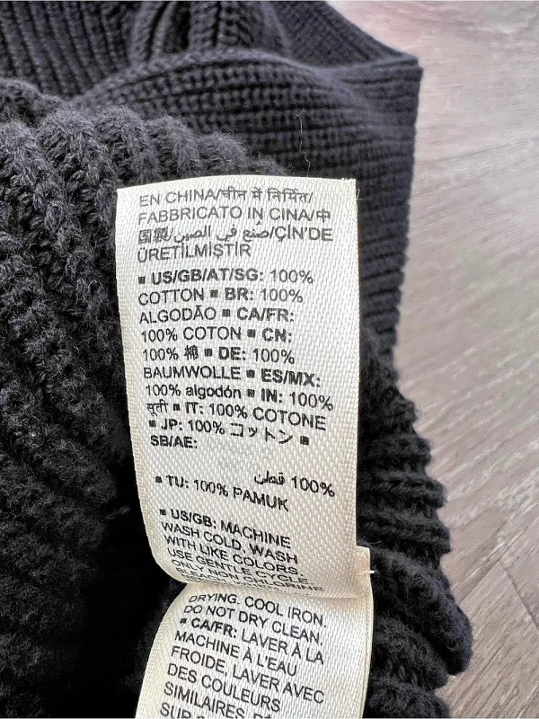 Goodthreads Women’s L Black 100% Cotton Shaker Knit Crewneck Sweater - Image 6