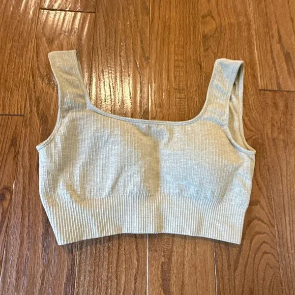 Amazon ribbed seamless workout set size small leggings bra taupe - Image 6