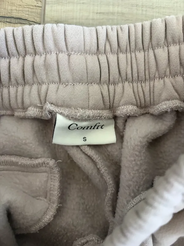 COMFRT Travel Essentials Oversized Unisex Jogger Fleece Sweatpants Bark Small - Image 6