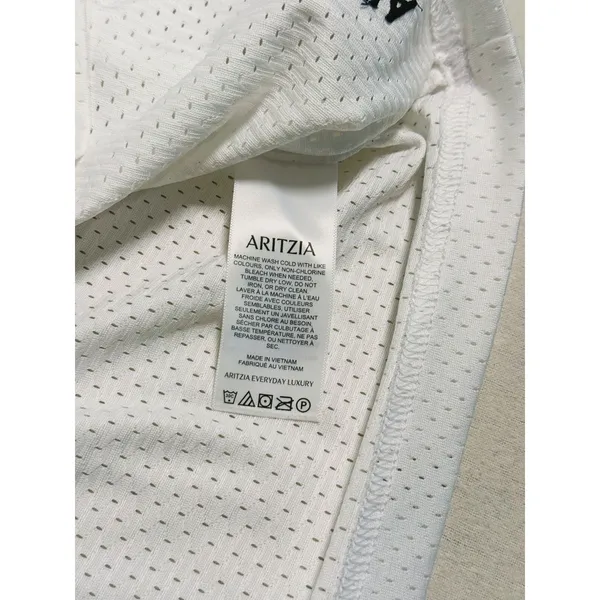 Aritzia Trading Jersey Mesh Crewneck Womens XXS White Sporty 90s Y2K Streetwear - Image 10