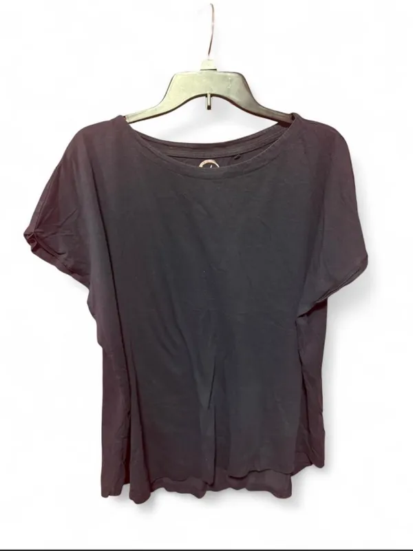 Next Navy Blue Cap Sleeve Cotten T-shirt - Image 2