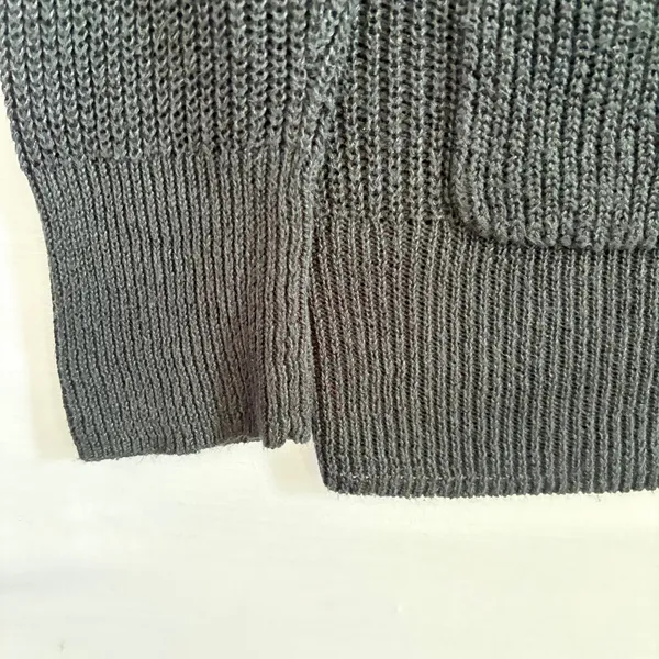 J.Crew Womens Charcoal Gray Button‎ Front V-Neck Cardigan Sweater Size M - Image 5