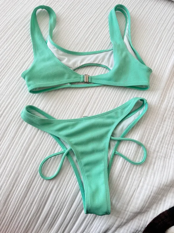 Green Swimsuit Size M - Image 2