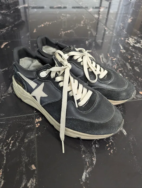 Golden Goose Deluxe Brand Running Sole In Black Nappa And Suede Sneakers - Image 2