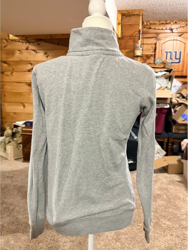 Hampton Beach 1/4 zip up long sleeve sz S Gray - Image 2