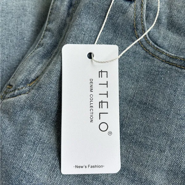 ETTELO Light Blue Denim Jean Skirt Size 8 - Image 2