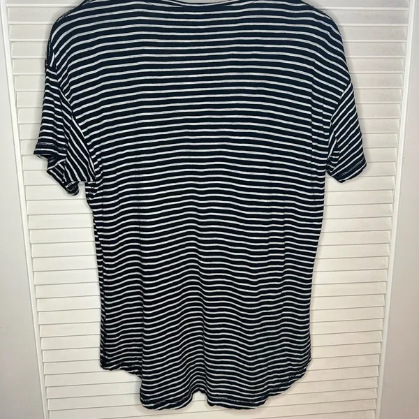 🖤Madewell Black and White Striped Fitted Short Sleeve T-Shirt - Image 5