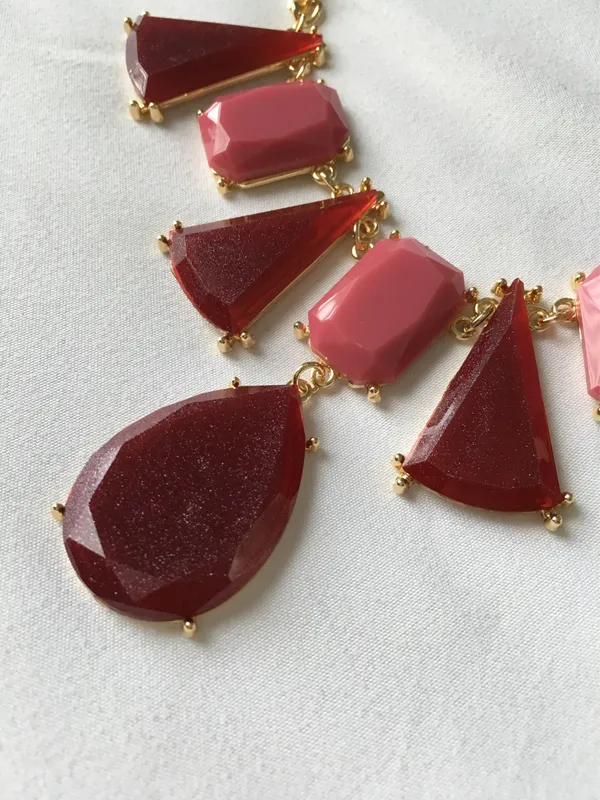 GNW Pink And Gold Statement Necklace - Image 3
