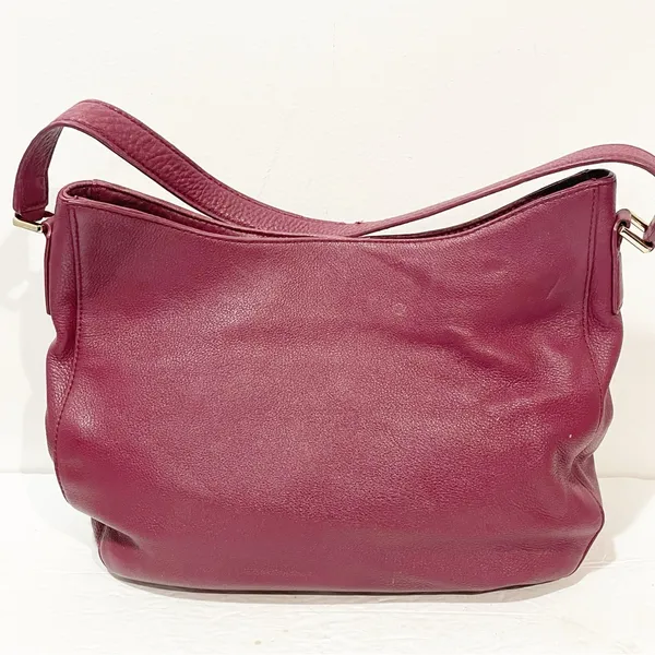 Tory Burch‎ Burgundy Mercer Slouchy Leather Hobo Bag - Image 8