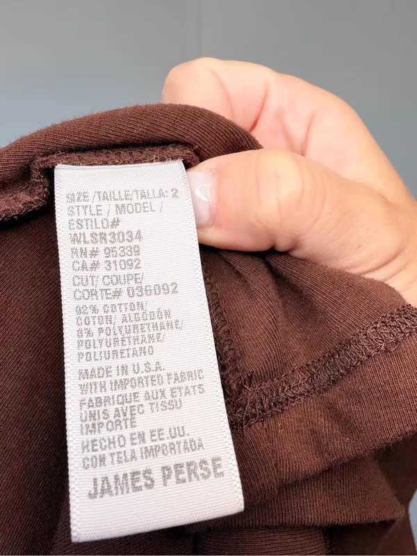 James Perse Brown V-Neck Short Sleeve Tee - Image 9