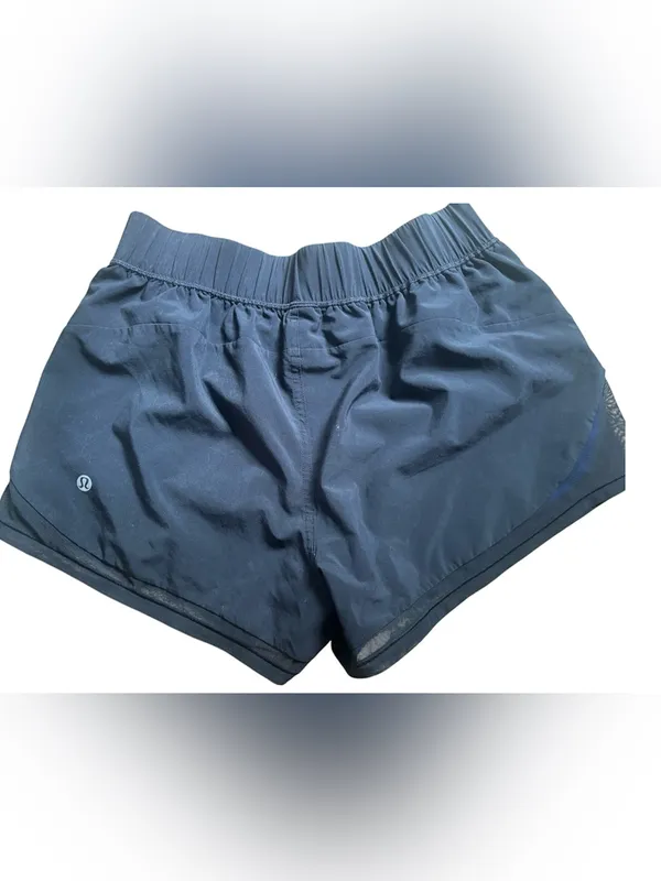 Lululemon Two With One Short (Reversible 3") Black / Jet Stream Size 6 Gym Run - Image 3