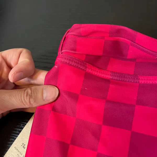 Albion Fit Magenta Check Olivia Swim Crop Belted Bottom Two Piece Set Medium NWT - Image 9