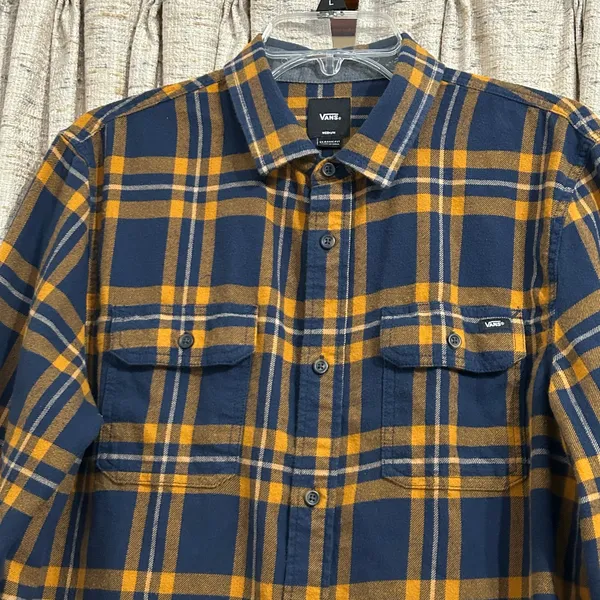 Vans Classic Fit Plaid Flannel Button Down Shirt  - Image 2