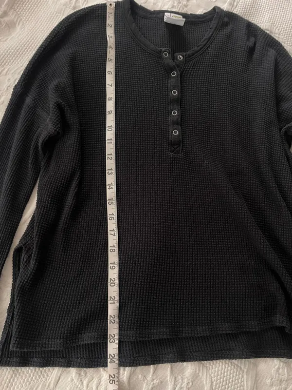Aerie Offline by waffle knit long sleeve henley - Image 8