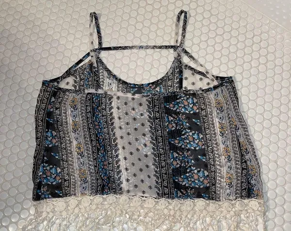 Floral Tank Top Black Size M - Image 2