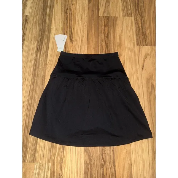 Leilani NEW Black High Waist Control Skirtini Swim Bottom‎ US 6 Tummy Thinner - Image 6