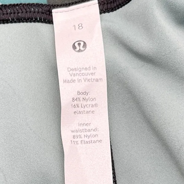 NEW Lululemon‎ Base Pace High Rise Crop 25" Heritage 365 Camo Tidewater Teal 18 - Image 6
