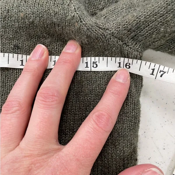Madewell Olive Green Wool Rolled Mock Neck Pullover Sweater Womens XXS Winter - Image 10
