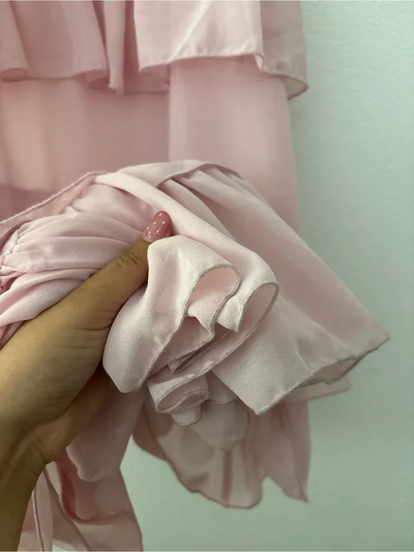 Torn by Ronny kobo pink tiered ruffle dress new nwt - Image 9