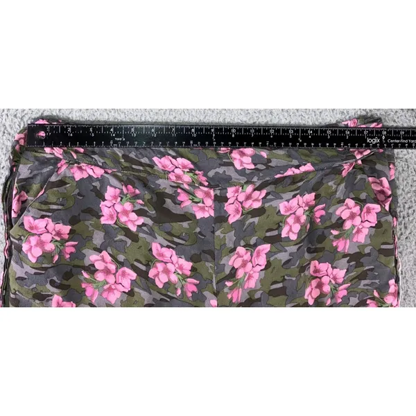 Wide Leg Floral Camo Pants XL Relaxed Lightweight Boho Eclectic‎ Utility Chic - Image 4