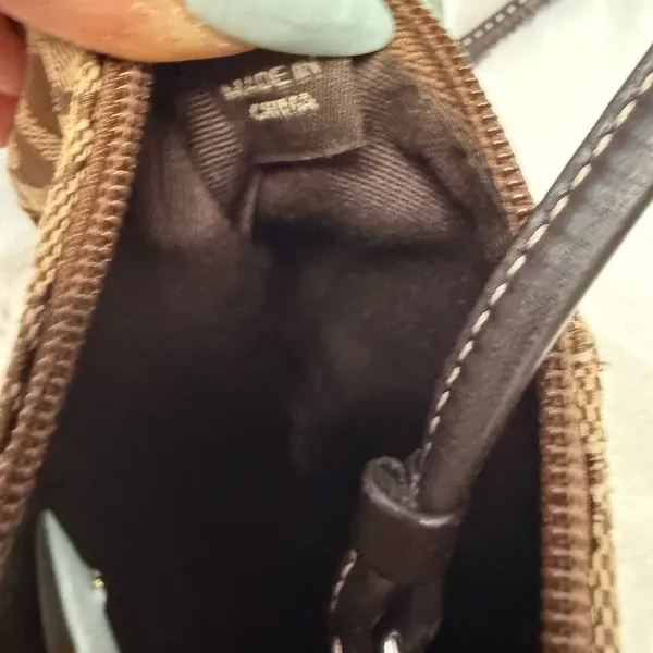 y2k Coach Brown Signature Wristlet - Image 4