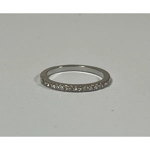 Silver Diamonds Diamond Band Ring Jewelry Size 8 💍 - Image 3