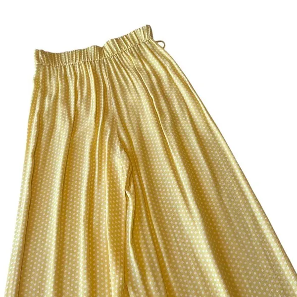 Zara Yellow Polka Dot Palazzo Pants - Image 12
