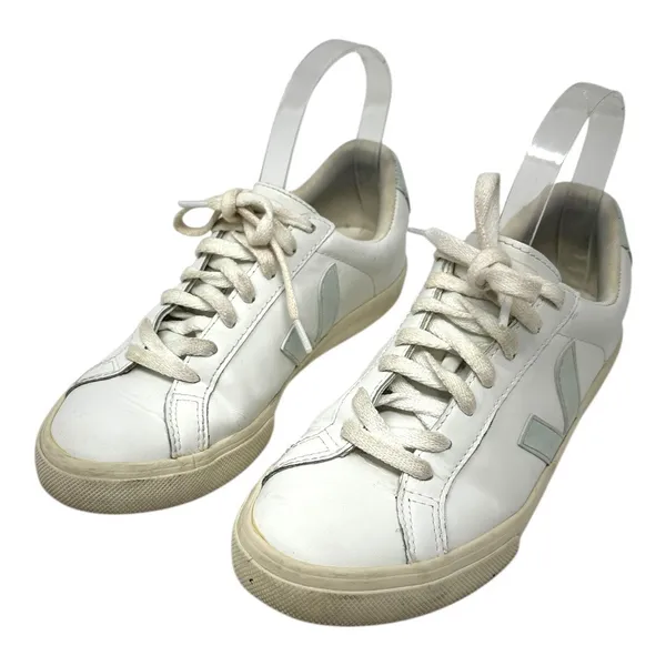 Veja Esplar Leather White Sneakers Size 38 (US 7) - Image 2