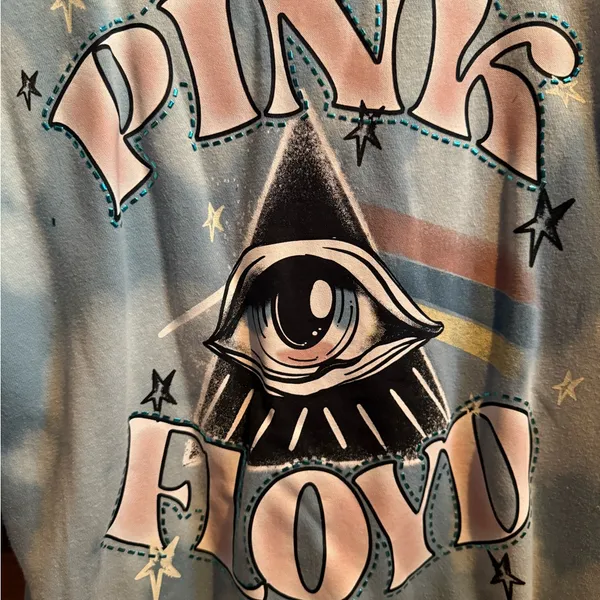Pink Floyd Blue Tye Dye Crewneck - Image 2