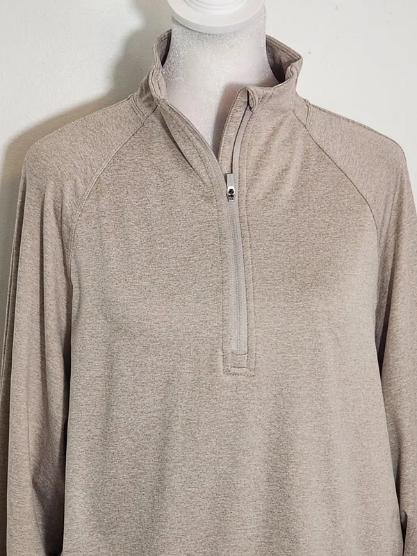 Danskin Heather Brown Quarter Zip Pullover Size Medium - Image 2