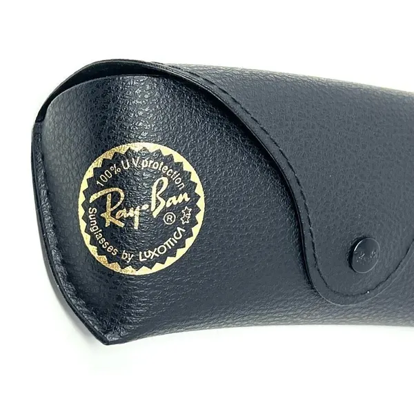 Ray-Ban Black Leather Glasses Case for Sunglasses Eyeglasses with Cleaning Cloth - Image 2