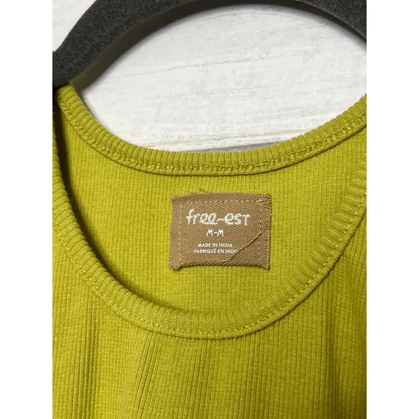 Free People Free-Est Milani Ribbed Tank Top Green Size Medium NWT - Image 4